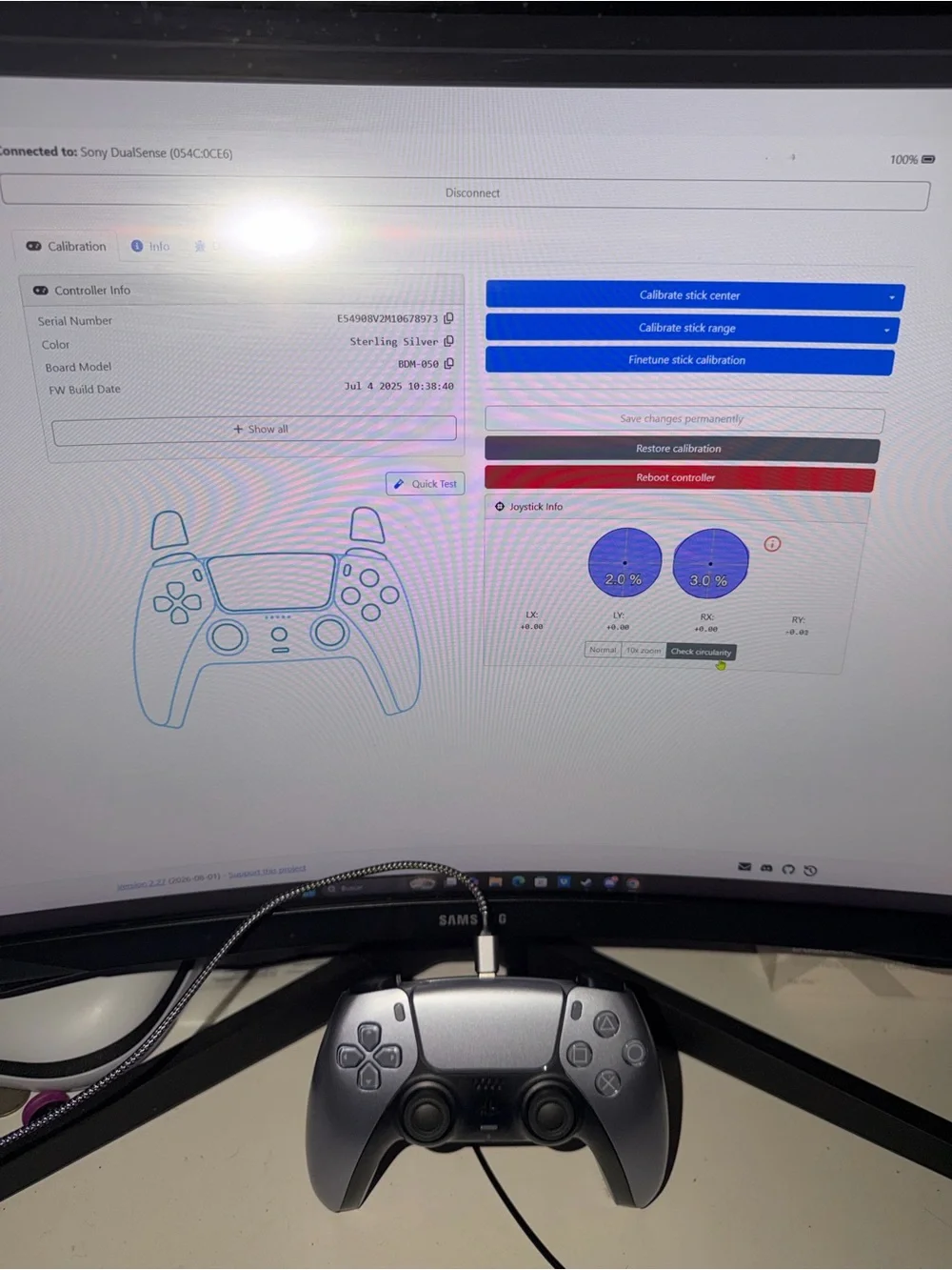 Custom silver controller for ps5 hall efect upgrade